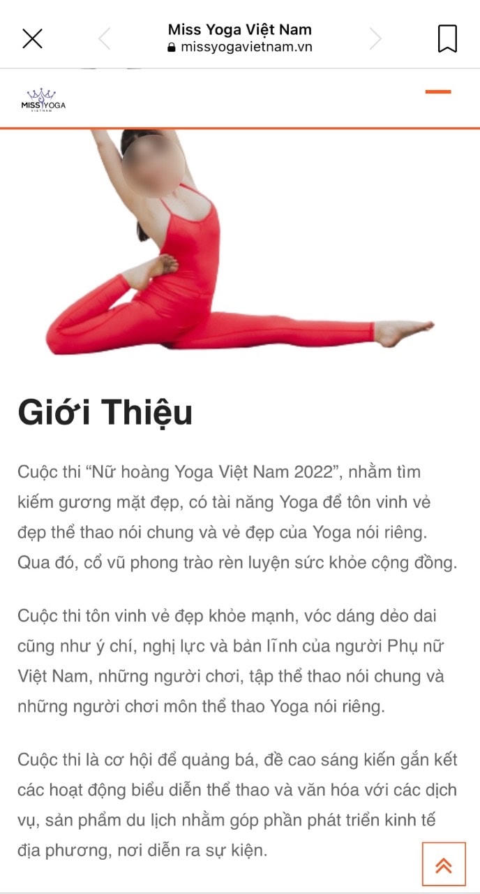 Giới thiệu về cuộc thi được đăng trên website.