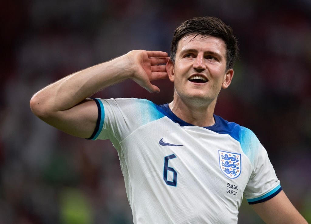 Maguire "lột xác" khi lên tuyển Anh. Ảnh: Getty.