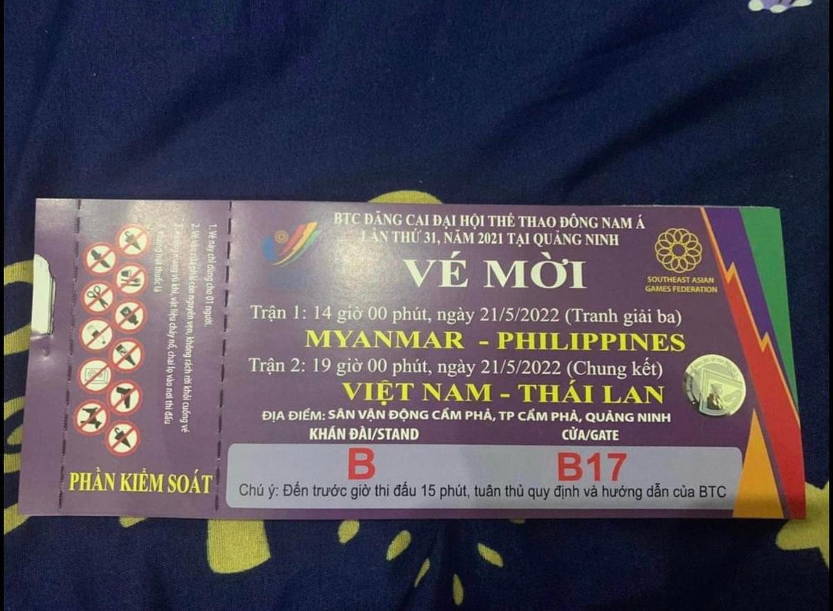 Vé trận chung kết môn bóng đá nữ SEA Games 31 đã được rao bán trên MXH.