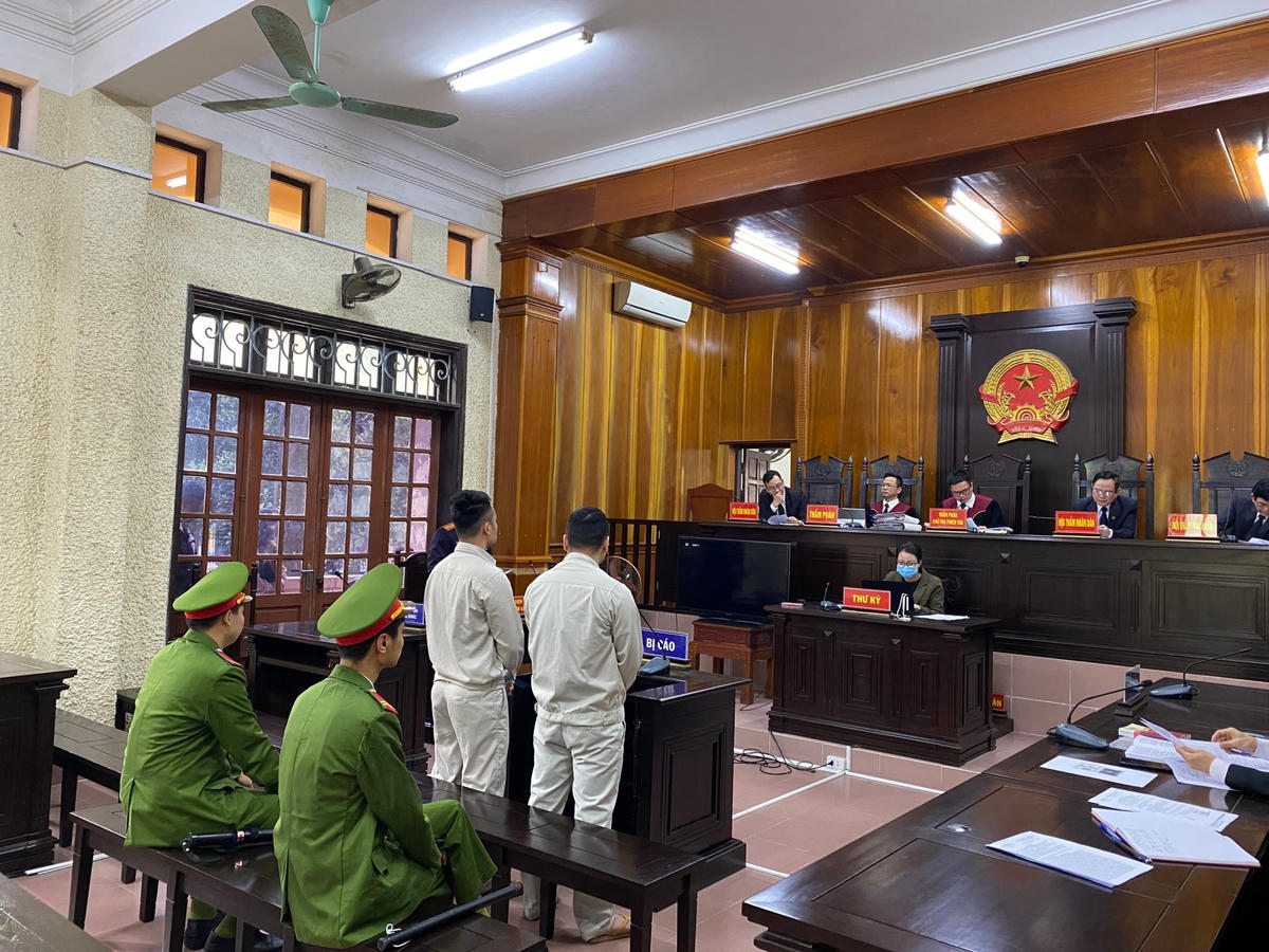 Quang cảnh phiên tòa. 