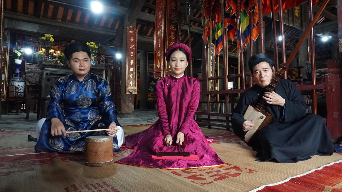 Một buổi biển diễn của Giáo phường Ca trù Thăng Long.  