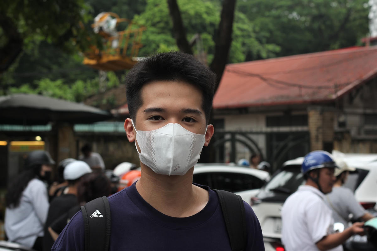 Em Nguyễn Hữu Tuân cảm thấy thoải mái trước ngày thi chính thức. Ảnh: Ngọc Ánh.  