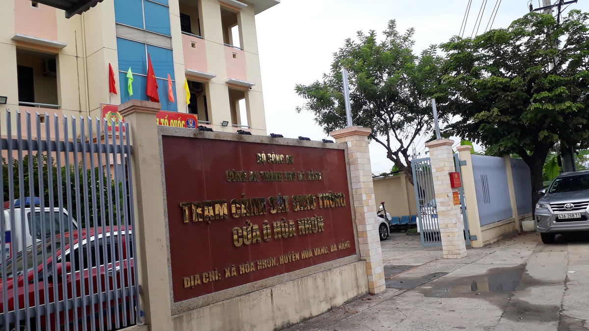 Trạm CSGT cửa ô Hòa Nhơn, Đà Nẵng. Ảnh Thanh Tùng.