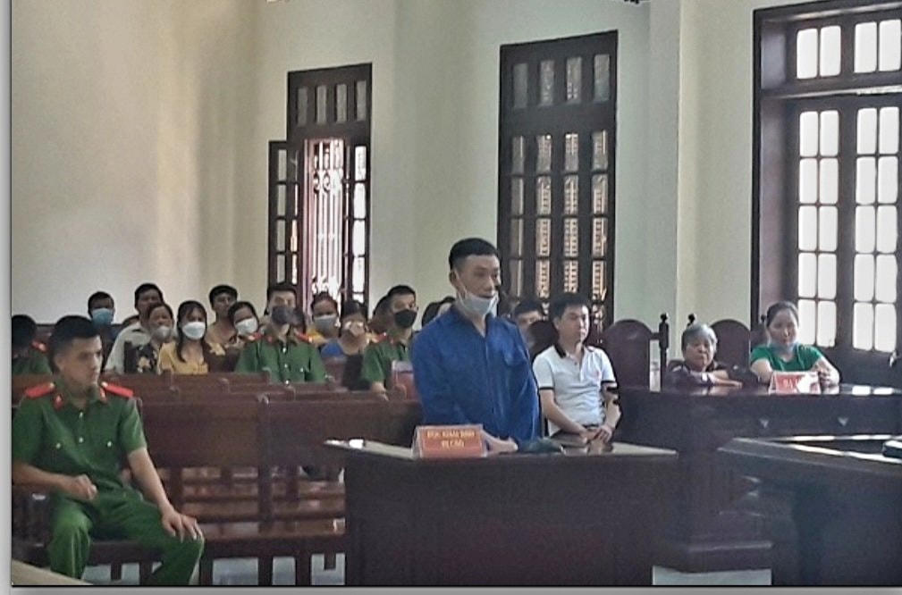 Nguyễn Văn Hải tại phiên toà sơ thẩm.