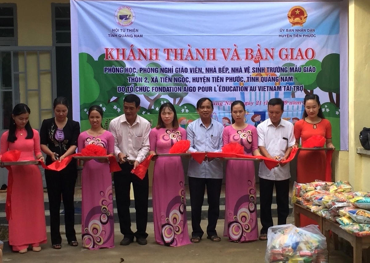 HTT tỉnh Quảng Nam tổ chức khánh thành và bàn giao Trường mẫu giáo.