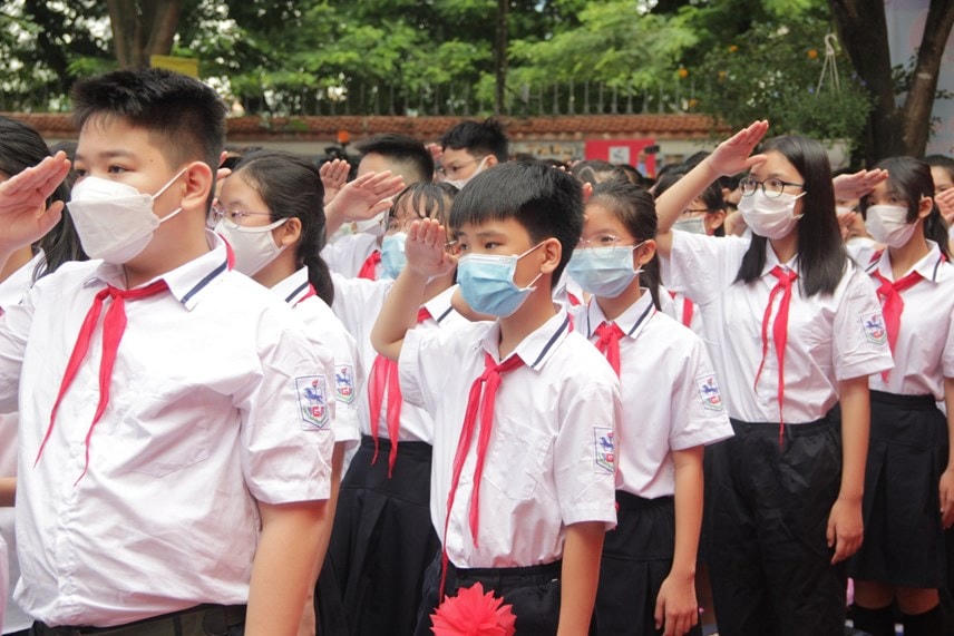 Học sinh TP Hà Nội tại lễ khai giảng năm học 2022-2023.