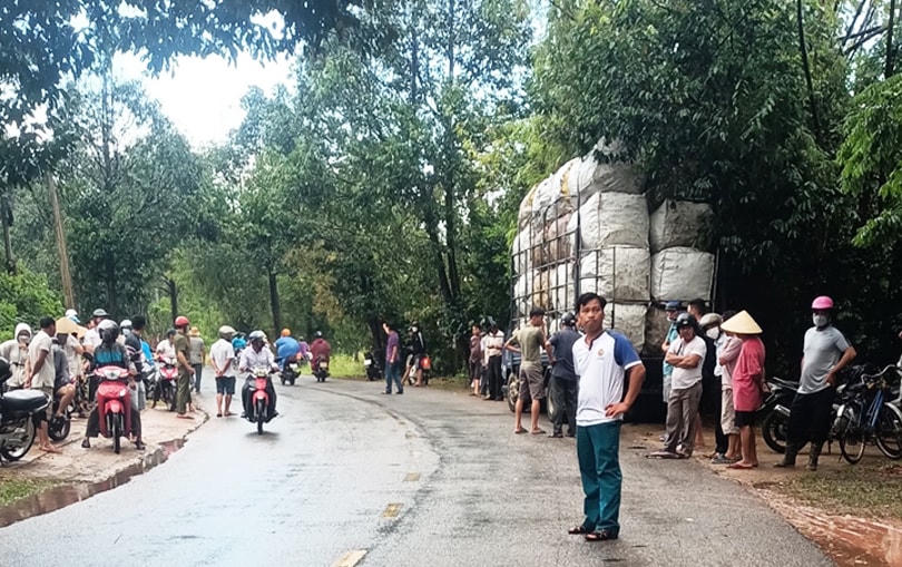Nơi xảy ra vụ tai nạn giao thông, khiến ông T. tử vong.