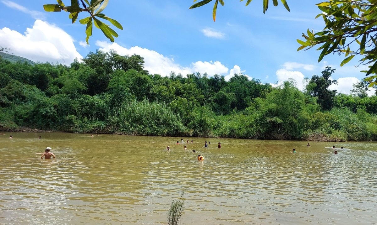 Nơi 2 cha con ông Nh. bị đuối nước tử vong.