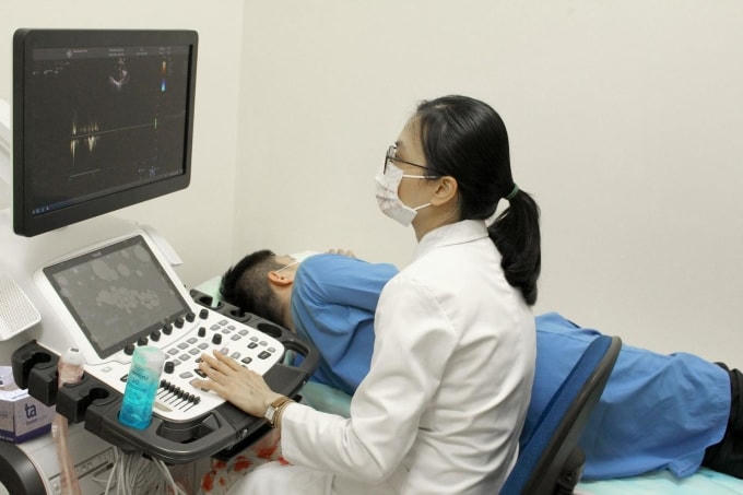 Tầm soát bệnh tim mạch tại Bệnh viện đa khoa Tâm Anh. Ảnh: BVCC