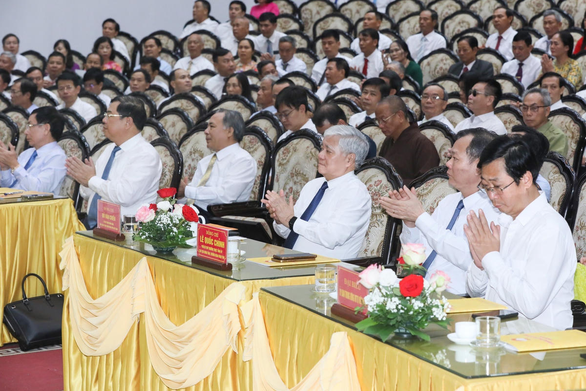 Bí thư Trung ương Đảng, Chủ tịch UBTƯ MTTQ Việt Nam Đỗ Văn Chiến tham dự Hội nghị. Ảnh: Quang Vinh.