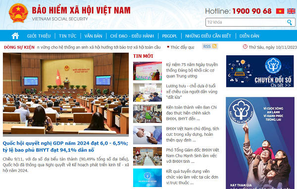 Ảnh: Cổng TTĐT Bảo hiểm Xã hội Việt Nam.