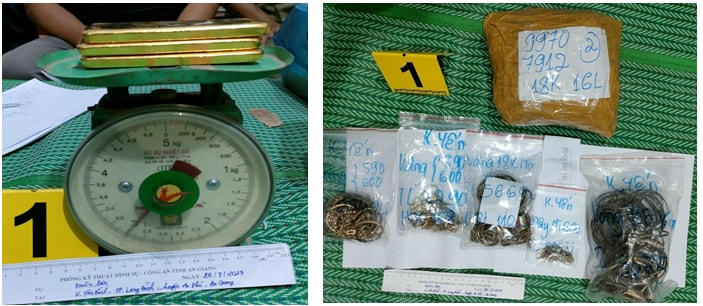 Tang vật thu giữ.