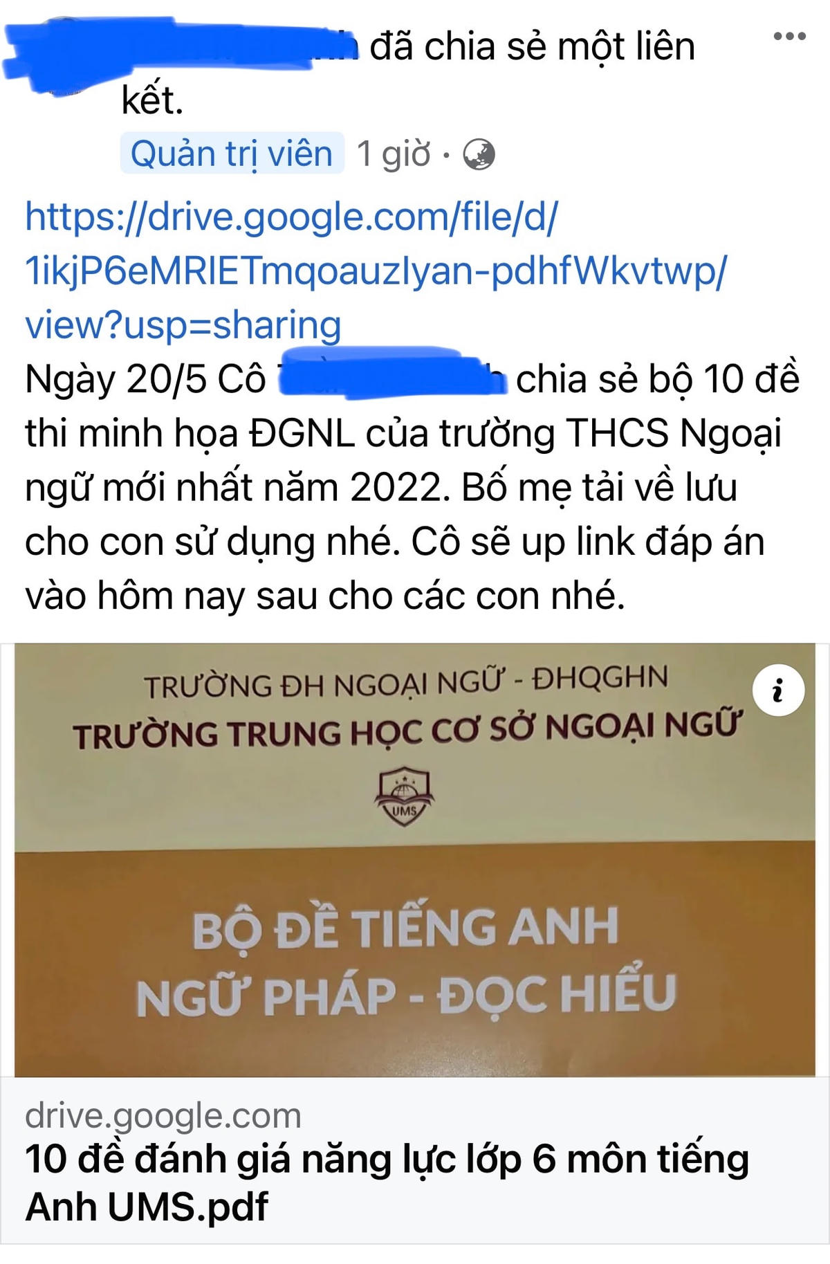 Trên các diễn đàn hiện nay, nhiều phụ huynh chia sẻ các bộ đề minh họa đánh giá năng lực của các trường,