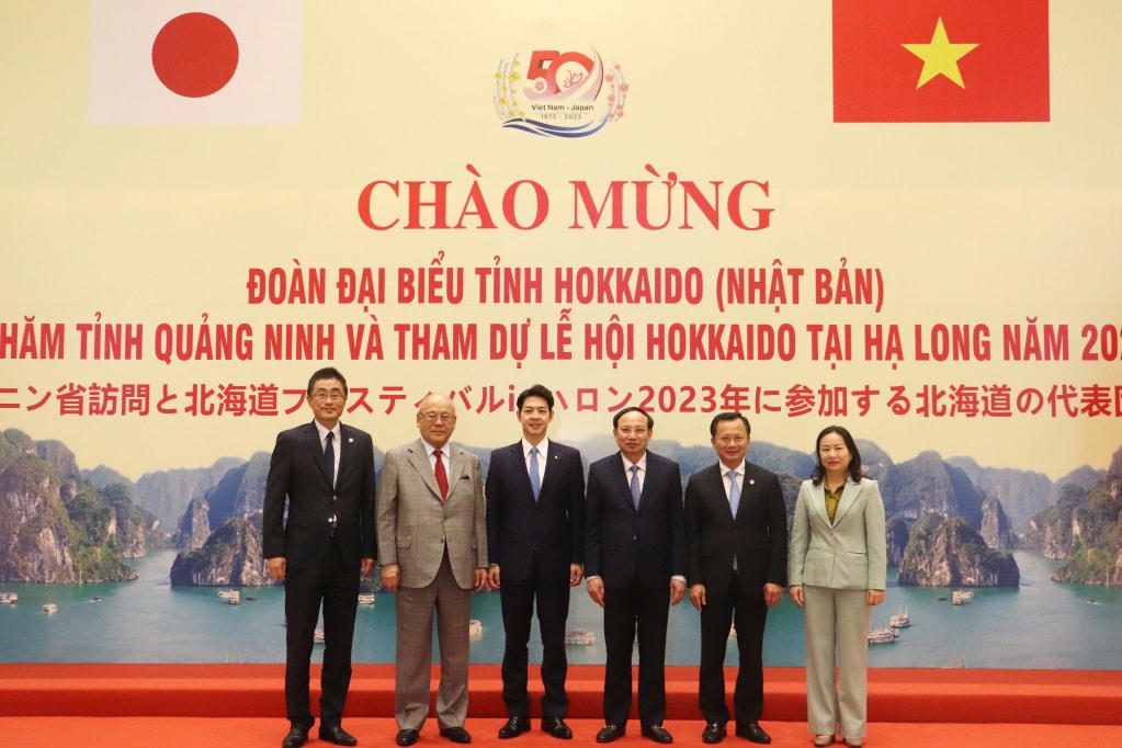 Lãnh đạo tỉnh Quảng Ninh chào mừng Đoàn Đại biểu tỉnh Hokkaido Nhật Bản thăm tỉnh Quảng Ninh và tham dự Lễ hội Hokkaido tại Hạ Long năm 2023.