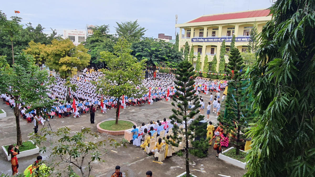 Lễ khai giảng năm học mới 2022 - 2023 tại trường THCS Võ Thị Sáu, TP Bạc Liêu.