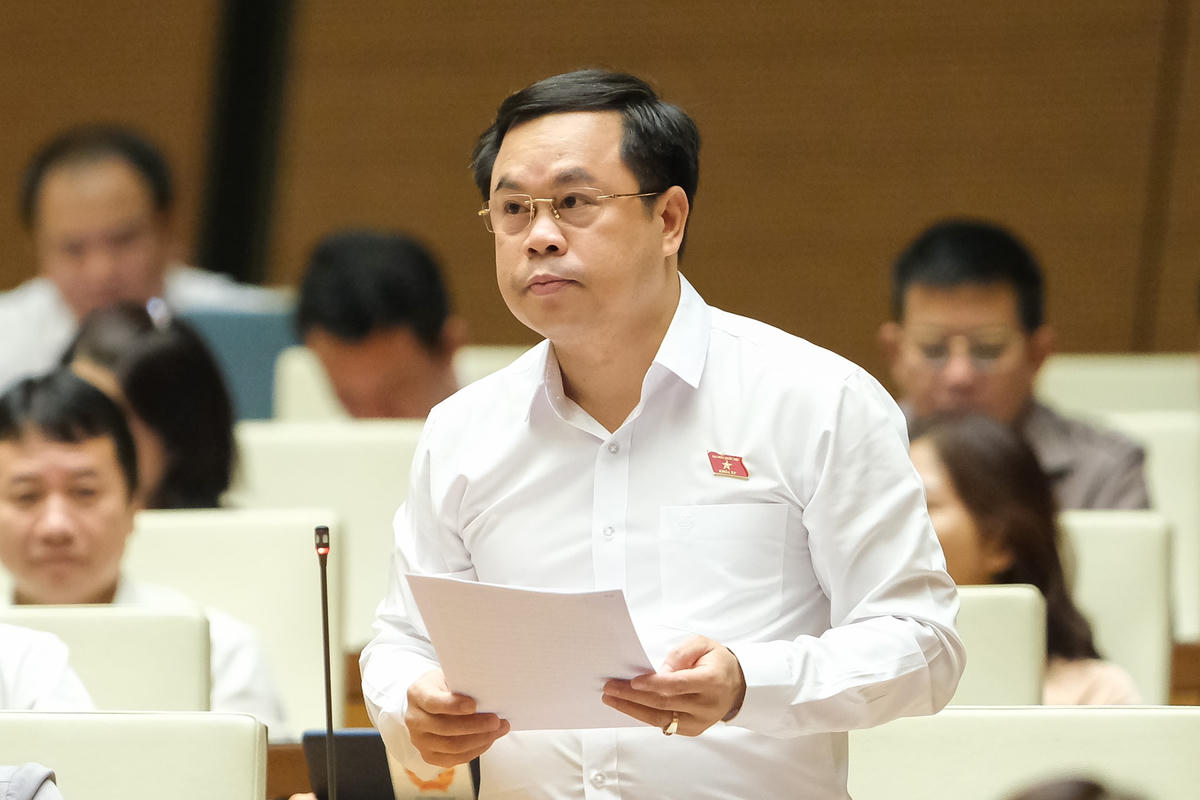 ĐBQH Vương Quốc Thắng phát biểu. Ảnh: quochoi.vn.
