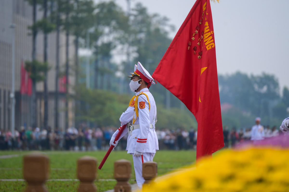 Trang nghiêm Lễ thượng cờ mừng Quốc khánh trên Quảng trường Ba Đình