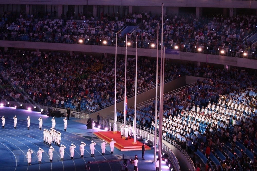 Quang cảnh lễ khai mạc ASEAN Para Games 12. (Ảnh: Huỳnh Thảo/TTXVN).