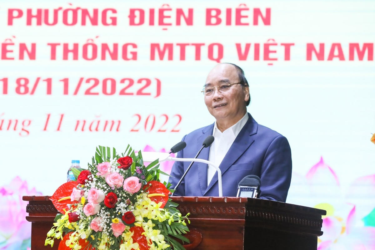 Chủ tịch nước Nguyễn Xuân Phúc phát biểu tại Ngày hội.