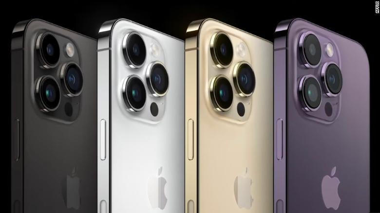 Mẫu IPhone 14 Pro. Ảnh: CNN.