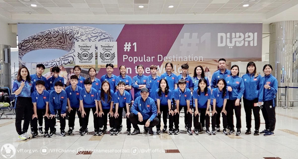 Đội tuyển U16 nữ Việt Nam đã tới thành phố Istanbul (Thổ Nhĩ Kỳ). Ảnh: VFF.