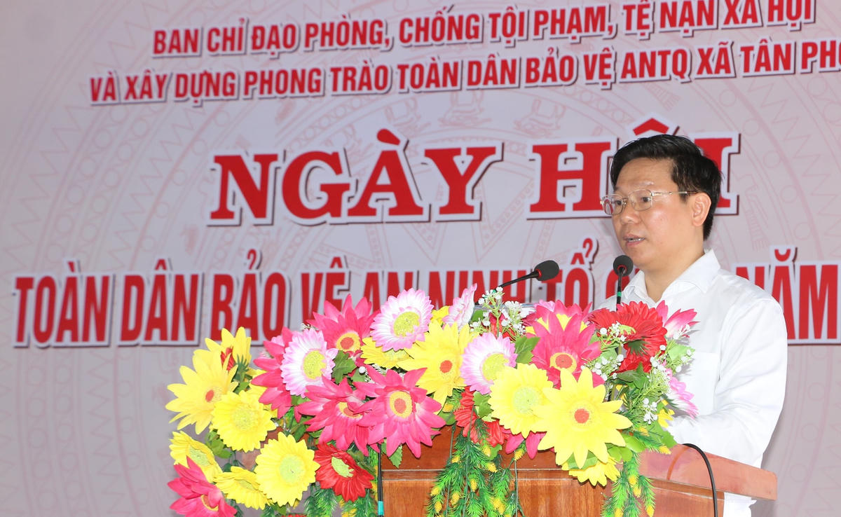 Phó Trưởng ban Tuyên giáo Trung ương Trần Thanh Lâm phát biểu tại Ngày hội.