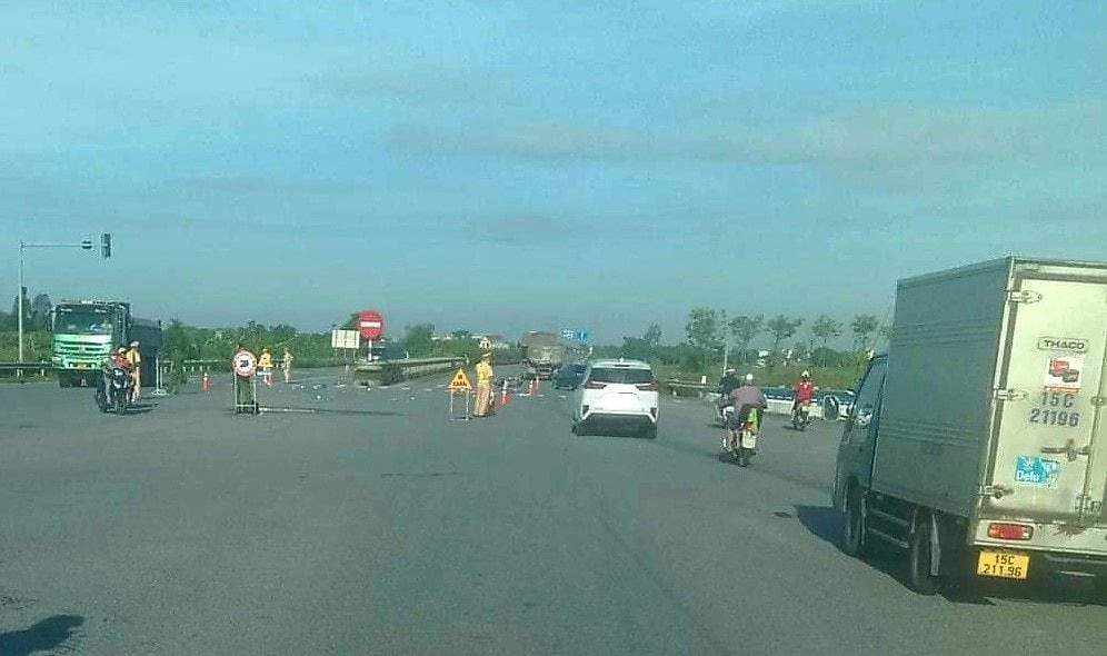 Hiện trường vụ tai nạn.