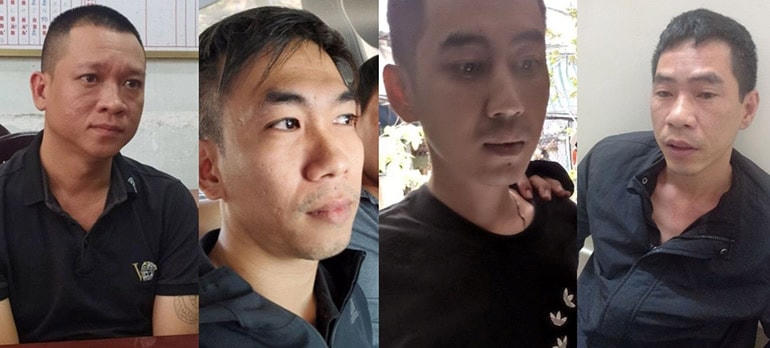 Các đối tượng trong đường dây tổ chức đánh bạc và đánh bạc liên tỉnh dưới hình thức cá độ bóng đá qua mạng Internet.