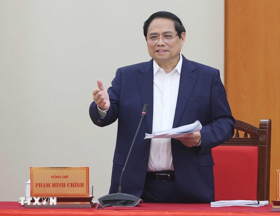 Thủ tướng Phạm Minh Chính phát biểu. (Ảnh: Thống Nhất/TTXVN)