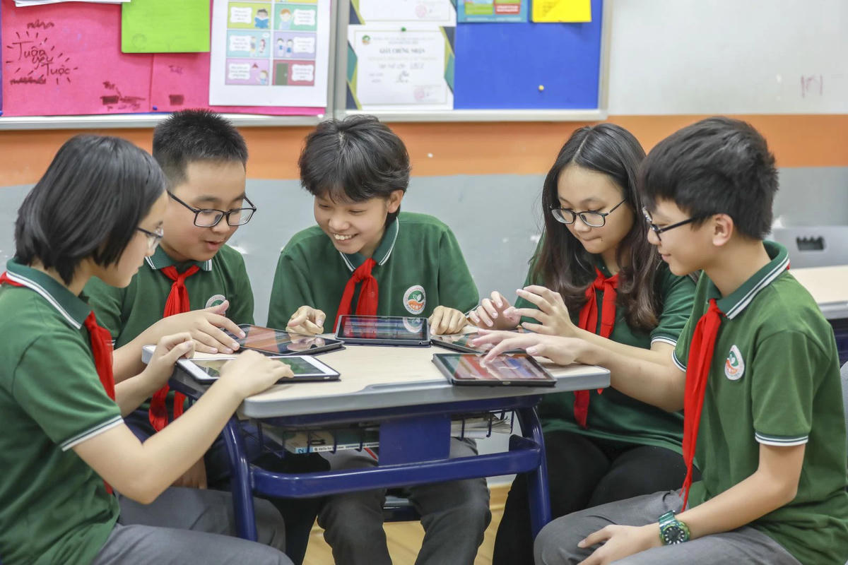 Học sinh Trường Liên cấp Tiểu học & THCS Ngôi Sao Hà Nội.