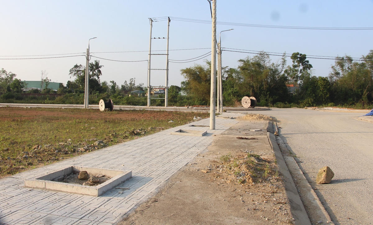 Hệ thống thoát nước ở một Khu dân cư TP Tam Kỳ thi công dang dở.