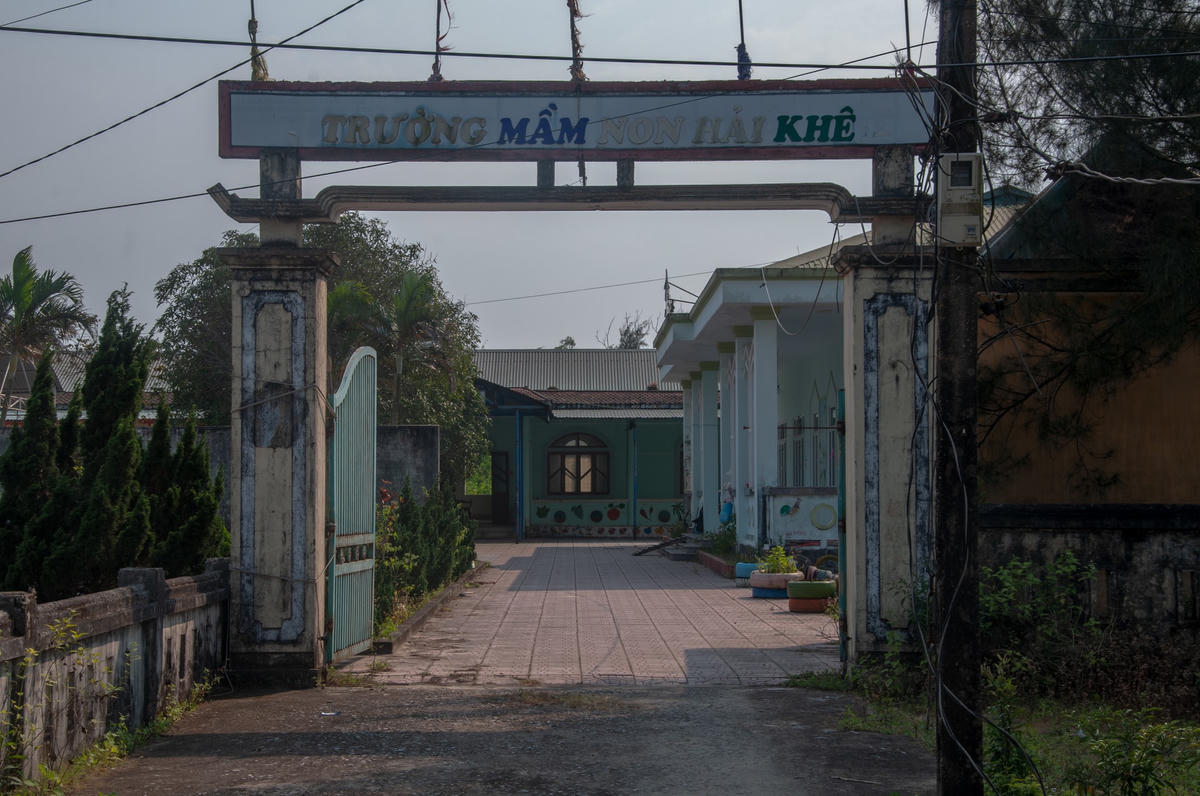 Ghi nhận tại trường mầm non Hải Khê đóng tại thôn Trung An.