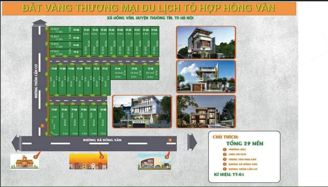 Bản vẽ mà Banl Land chiêu dụ khách hàng tại dự án Hồng Vân thực chất nằm trên khu đất nông nghiệp, không được chuyển đổi để phân lô bán nền. Ảnh: Bank Land.