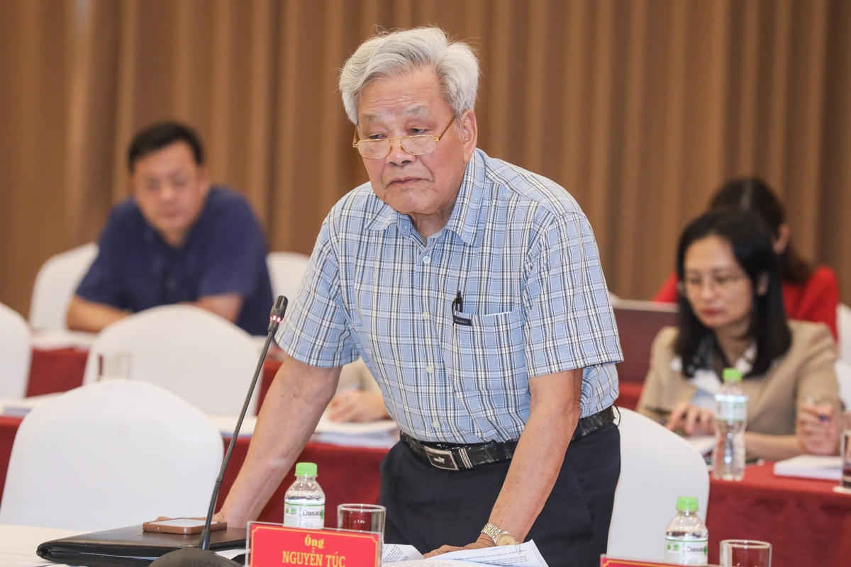 Ông Nguyễn Túc, Uỷ viên Đoàn Chủ tịch UBTƯ MTTQ Việt Nam phát biểu. Ảnh: Quang Vinh.