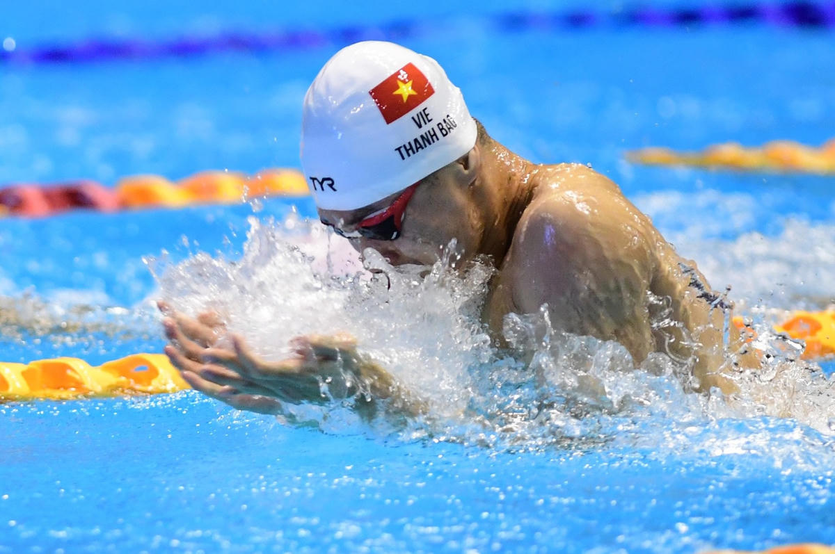 VĐV Phạm Thanh Bảo lập cú đúp phá kỷ lục ở môn bơi lội SEA Games 32  
