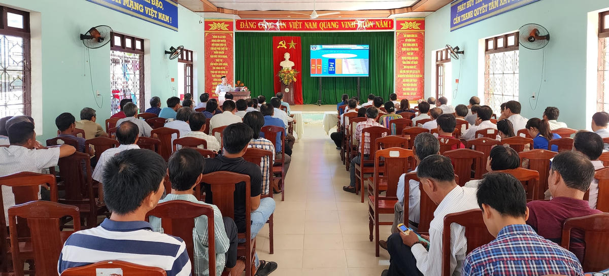Quang cảnh Hội nghị tuyên truyền về tình hình an ninh, an toàn biển đảo.
