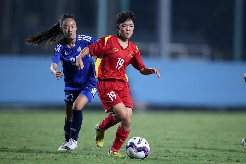 U17 nữ Việt Nam thua đáng tiếc Philippines. Ảnh: Vietnamnet.