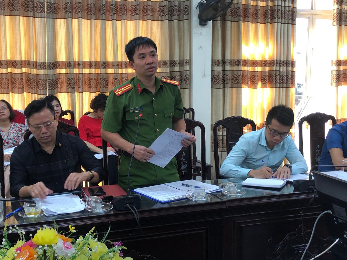 Thượng tá Phạm Hoàng Hiệp, Phó Trưởng phòng cảnh sát PCCC và CNCH Công an tỉnh Nam Định thông tin về công tác kiểm tra, xử lý vi phạm về PCCC ở địa phương.