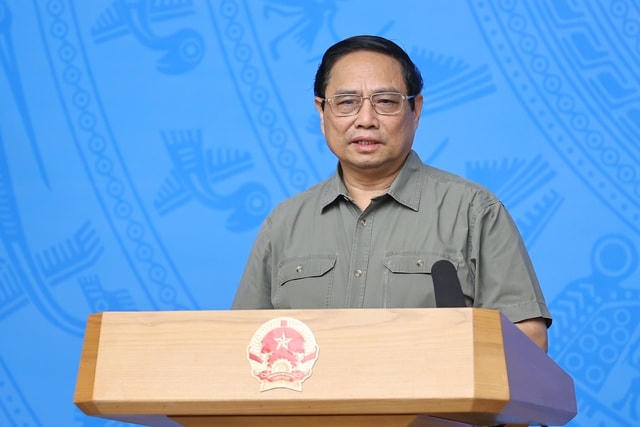 Thủ tướng Phạm Minh Chính phát biểu tại hội nghị.