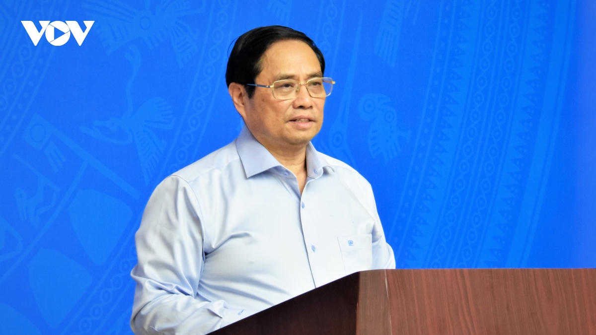 Thủ tướng Phạm Minh Chính phát biểu tại phiên họp. Nguồn: VOV.