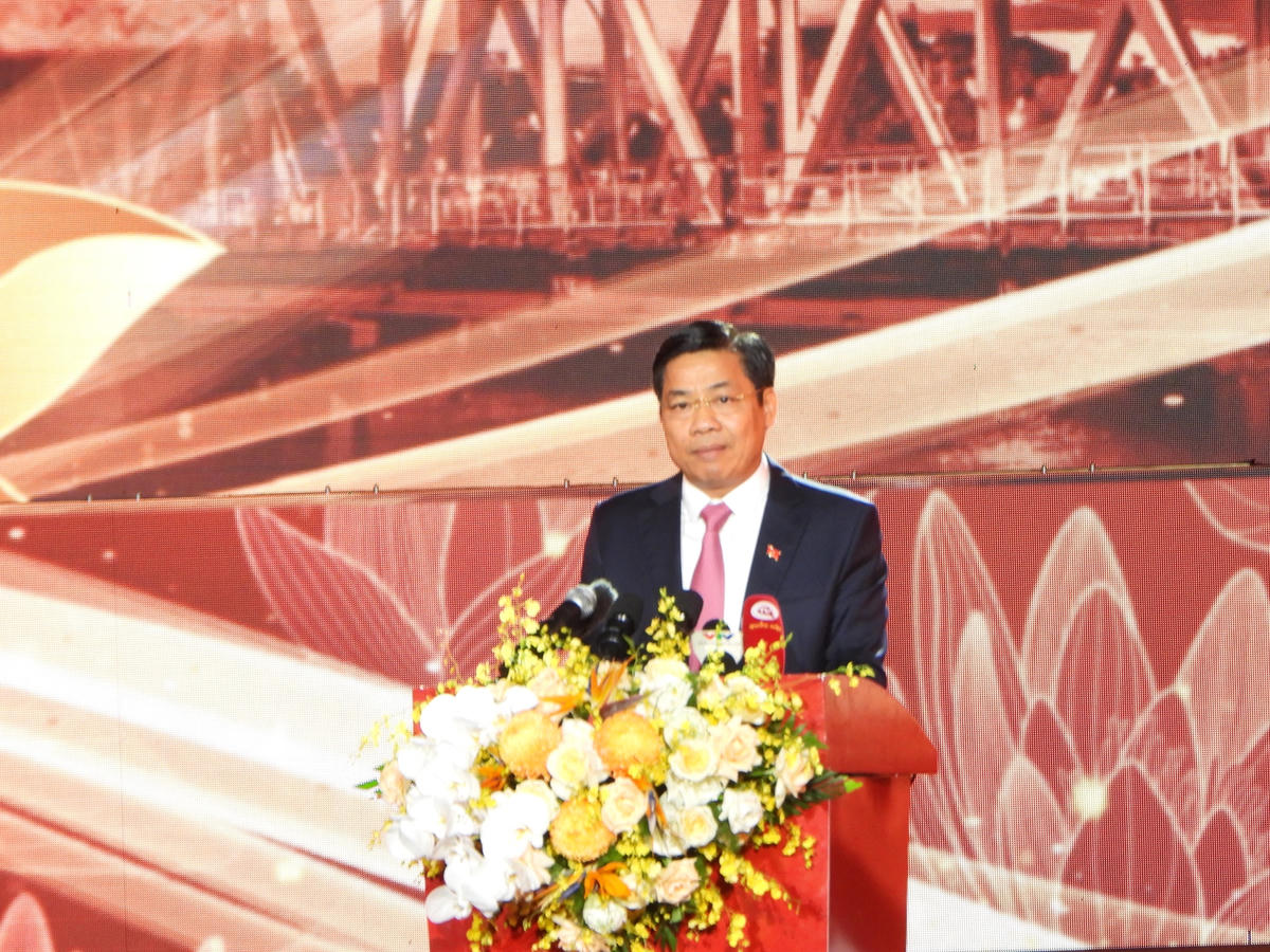 Ông Dương Văn Thái, Bí thư Tỉnh ủy Bắc Giang phát biểu tại Lễ Kỷ niệm.