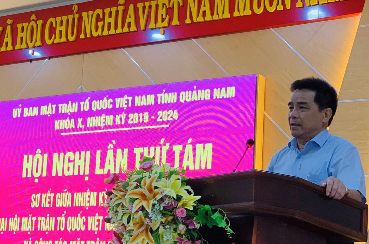 Ông Lê Văn Dũng, Phó Bí thư Thường trực Tỉnh ủy Quảng Nam phát biểu.