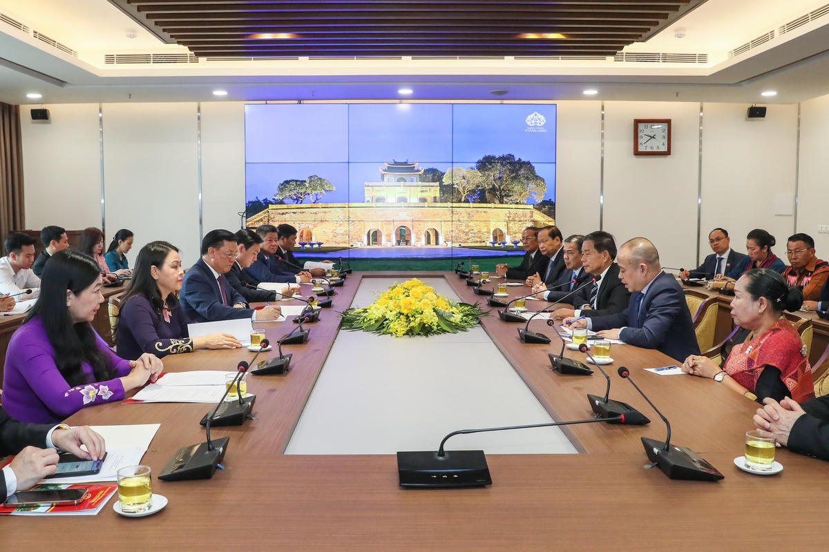 Quang cảnh buổi tiếp. Ảnh: Quang Vinh.