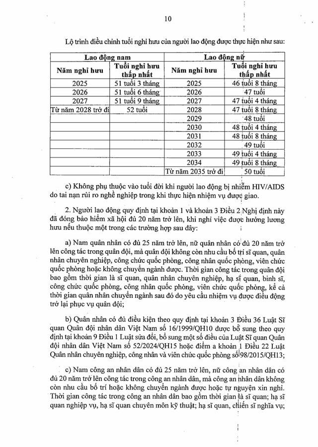 Nghị định 157/2025/NĐ-CP: Quy định mới về lương hưu, lộ trình nghỉ hưu, trợ cấp... đối với quân nhân, Công an, dân quân thường trực- Ảnh 10.