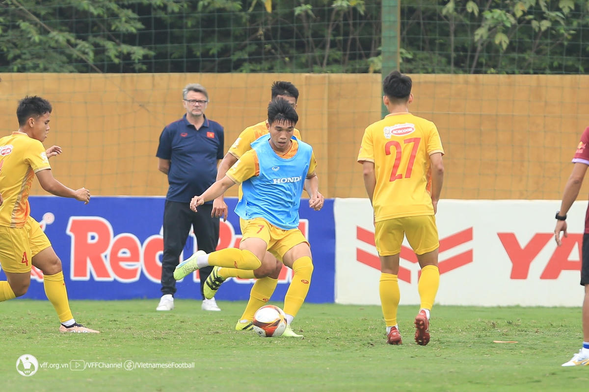 Một buổi tập của U23 Việt Nam.