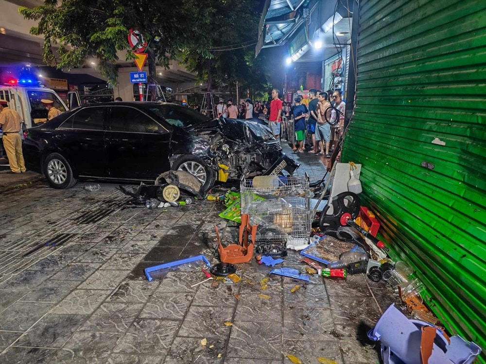 Hiện trường vụ tai nạn. (Ảnh: Mạnh Khánh/Vietnam+).