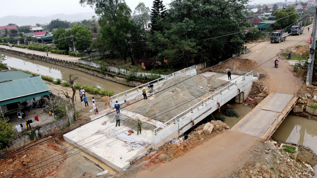 Một dự án đang triển khai trên địa bàn huyện Can Lộc và Lộc Hà (Hà Tĩnh).