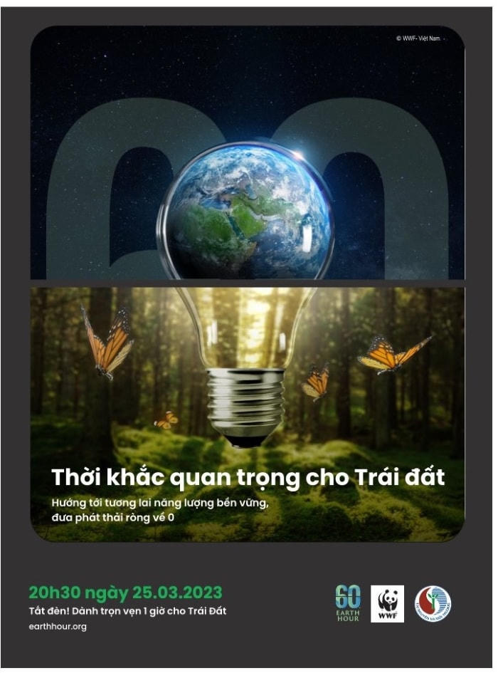 Poster Giờ Trái đất 2023. Nguồn: Bộ TN&MT.