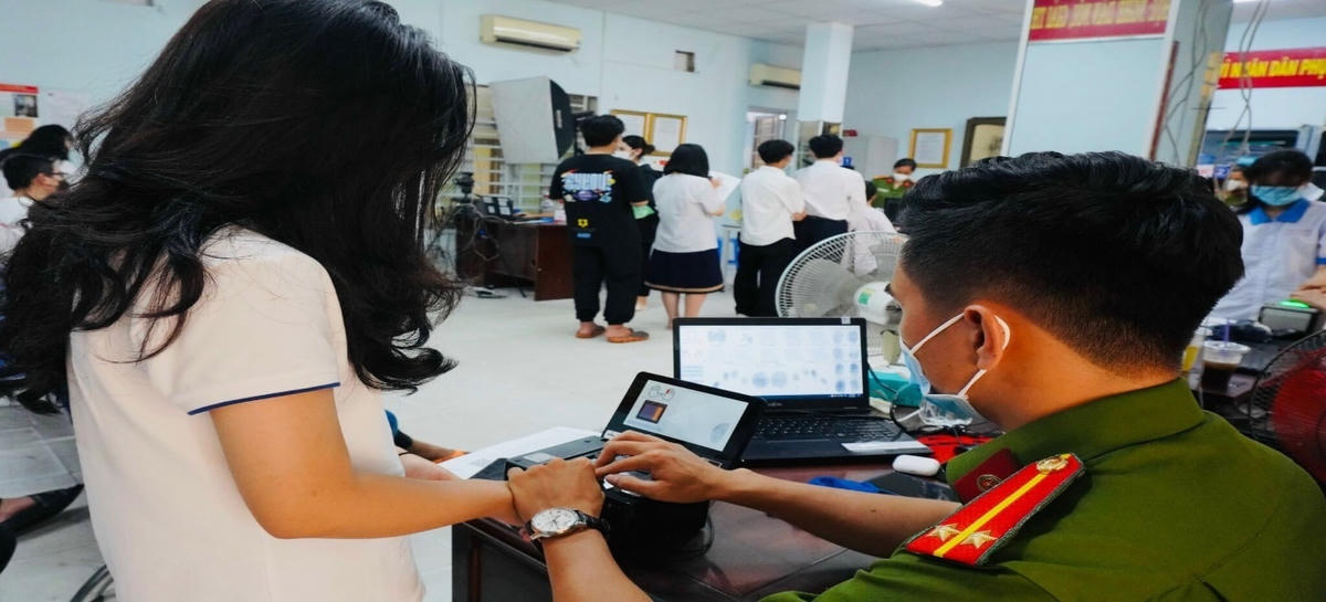 Điểm cấp CCCD cố định tại Đội Cảnh sát Quản lý hành chính Khu vực 2.