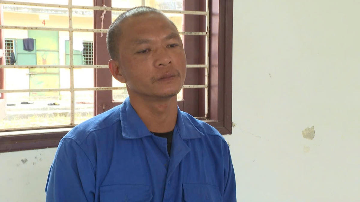 Đối tượng Hồ Văn Phương Tâm tại cơ quan Công an. Ảnh: Công an cung cấp.